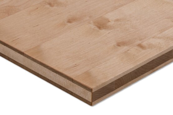 Aufbau: 3-Schicht Massivholzplatte